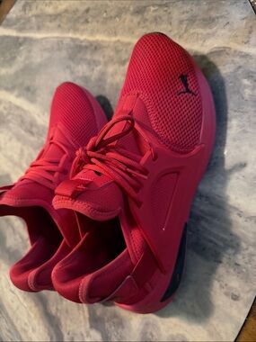 Puma Men's Athletic Shoes Red with Black Accents